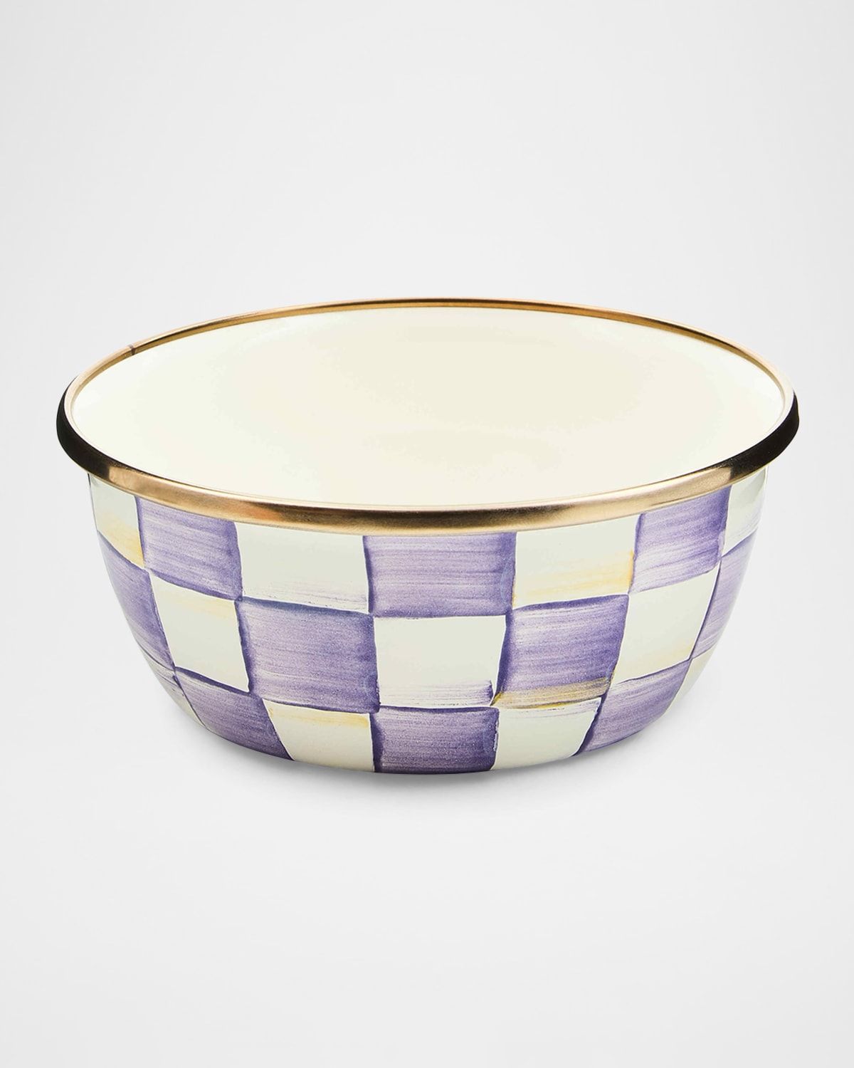 Violet Check Pinch Bowl