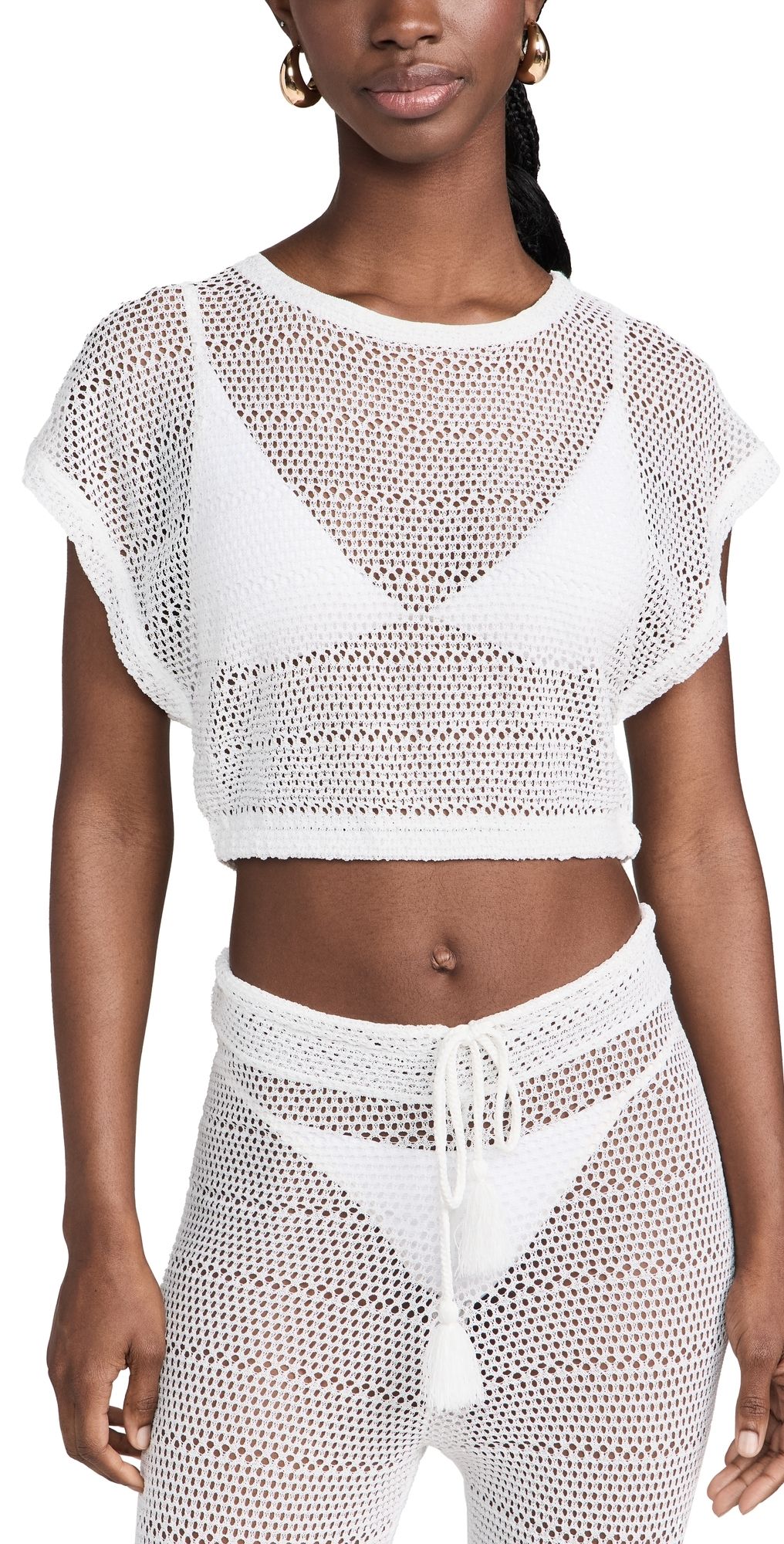 PQ Swim Renee Crochet Top Cream XS/S