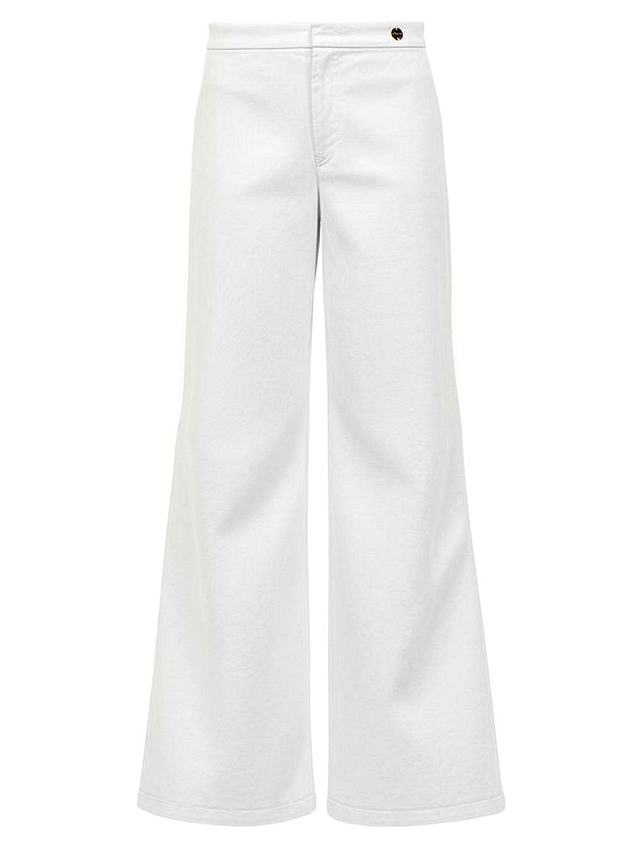 Women's Jane High Waist Flare Jeans Twill - White - Size 14