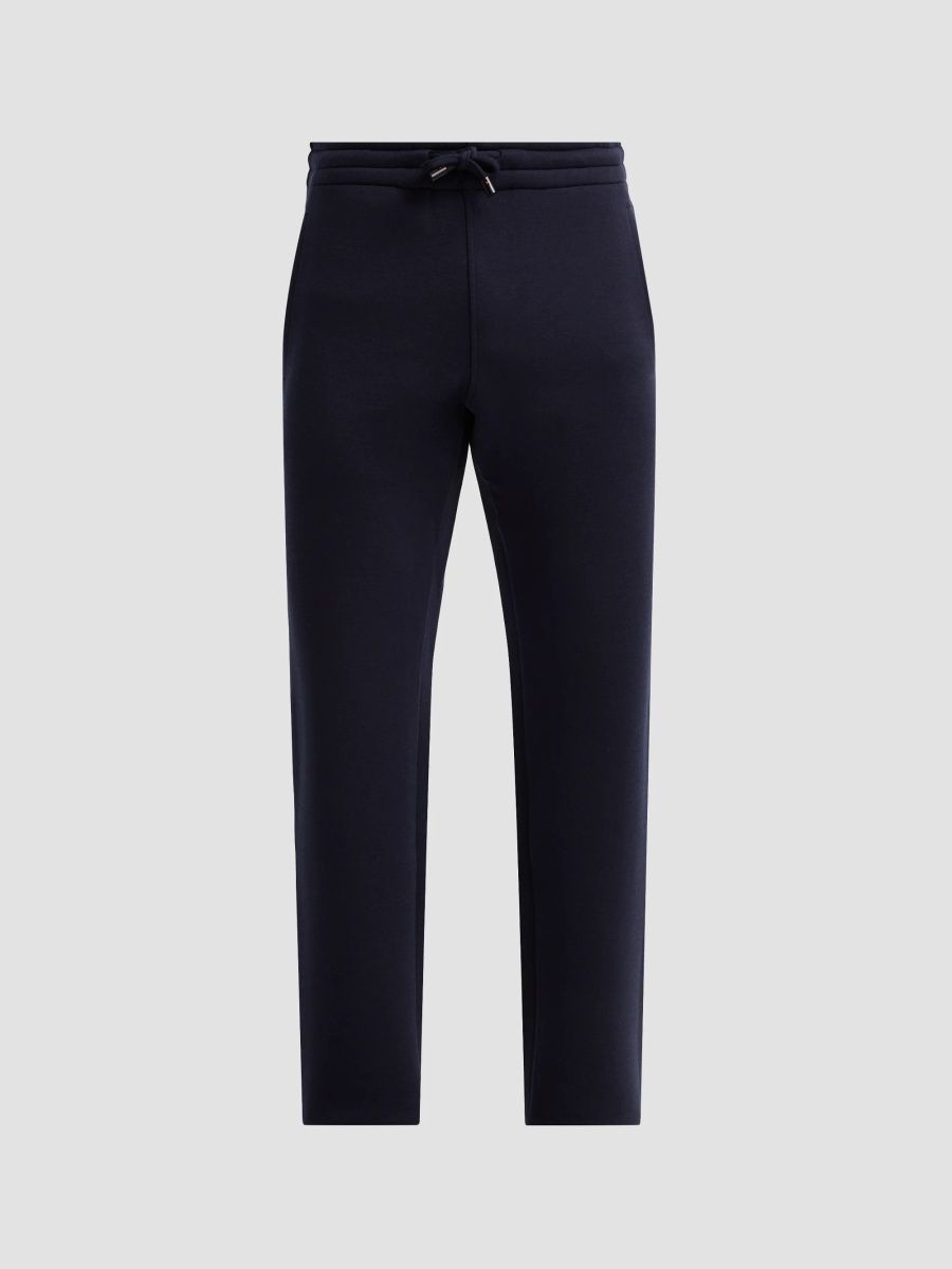 Isaia Men's Jersey Track Pants - Navy - Size Medium