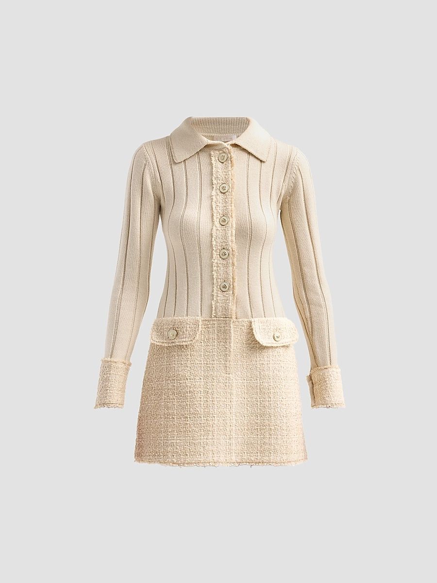 Women's Ellen Mini Shirtdress - Bone - Size 12