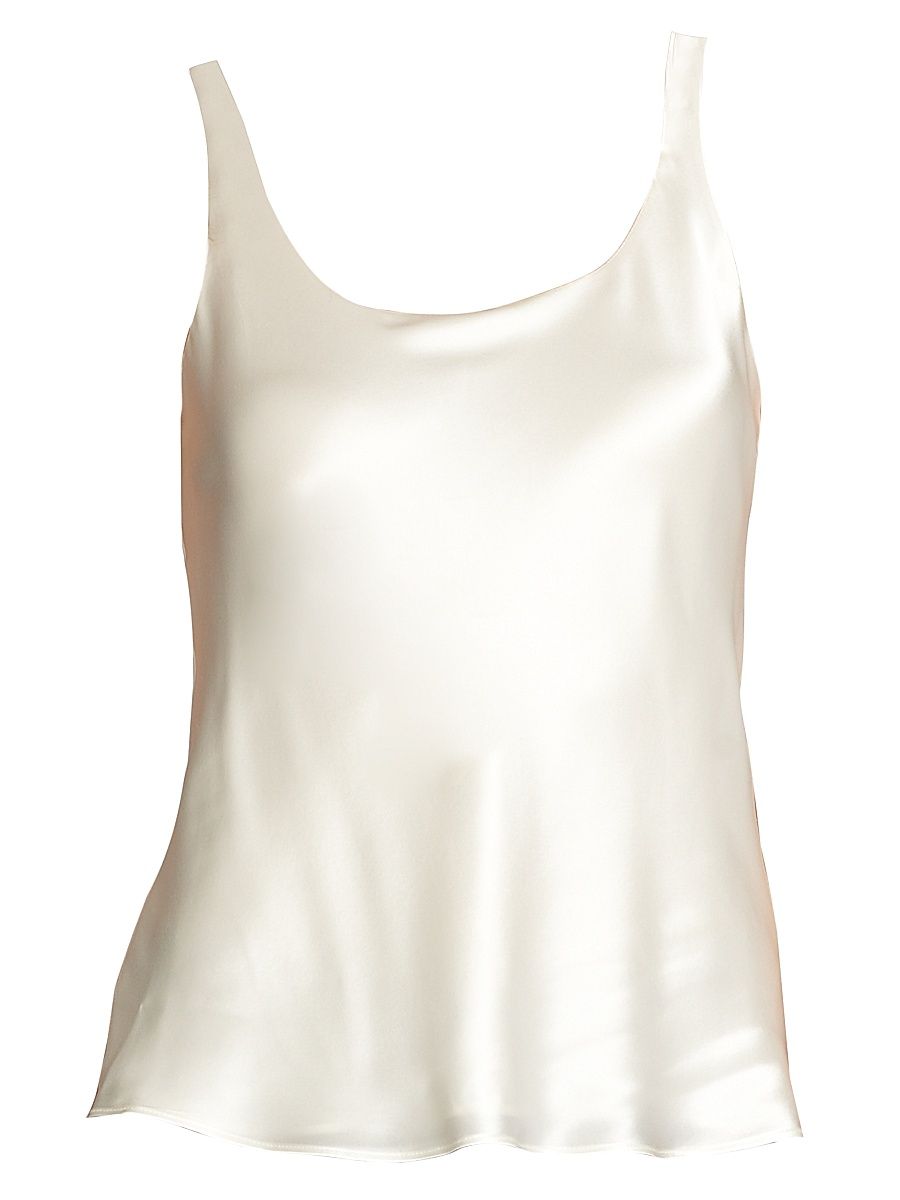 Women's Allure Silk Tank - Natural - Size Medium