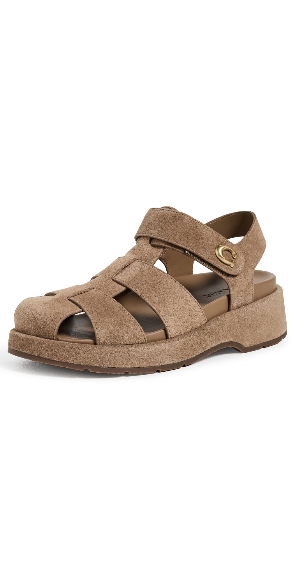Coach Fisherman Sandals Coconut Suede 5