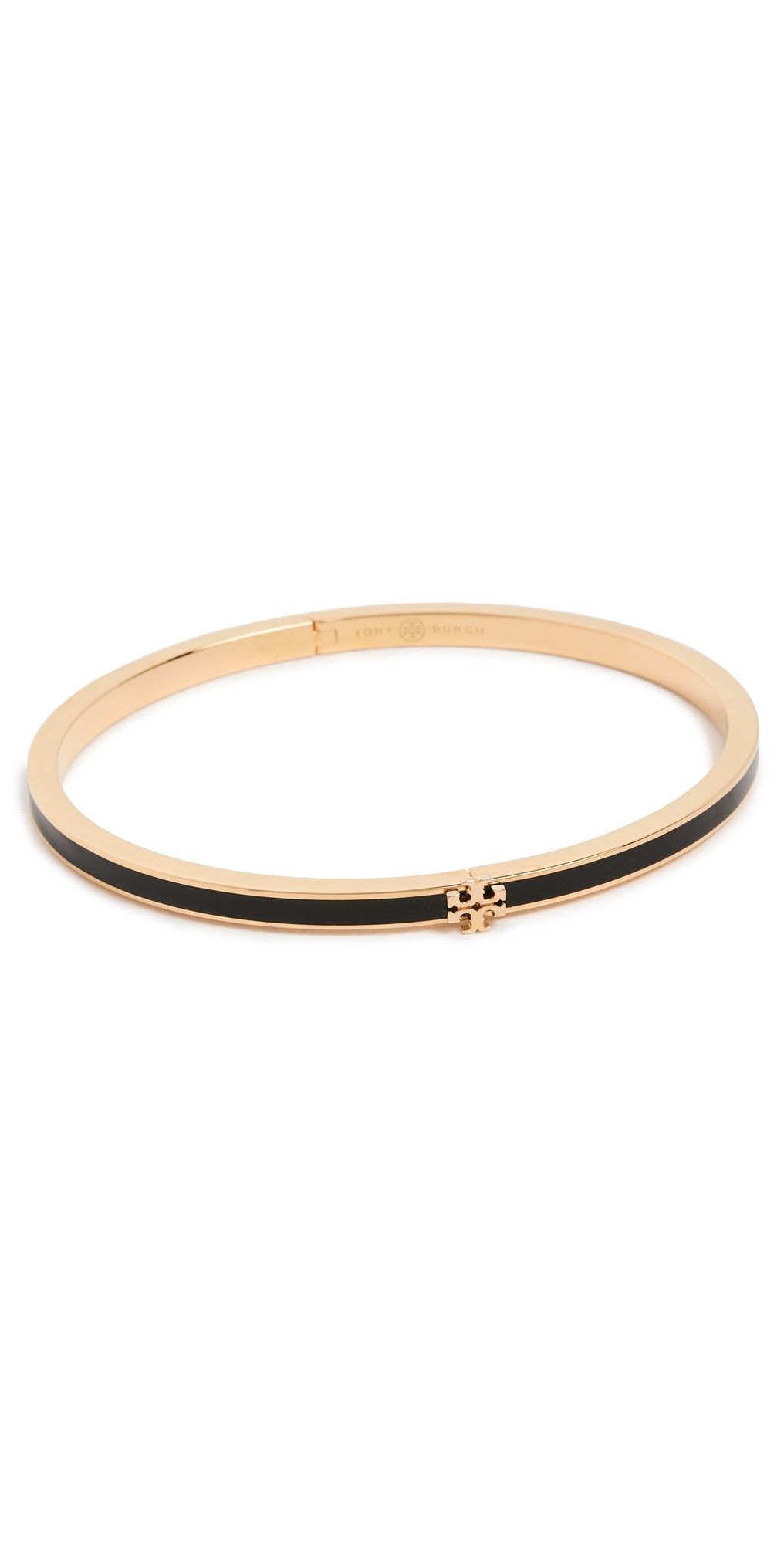 Tory Burch Thin Icon Enamel Bracelet Tory Gold/Black One Size