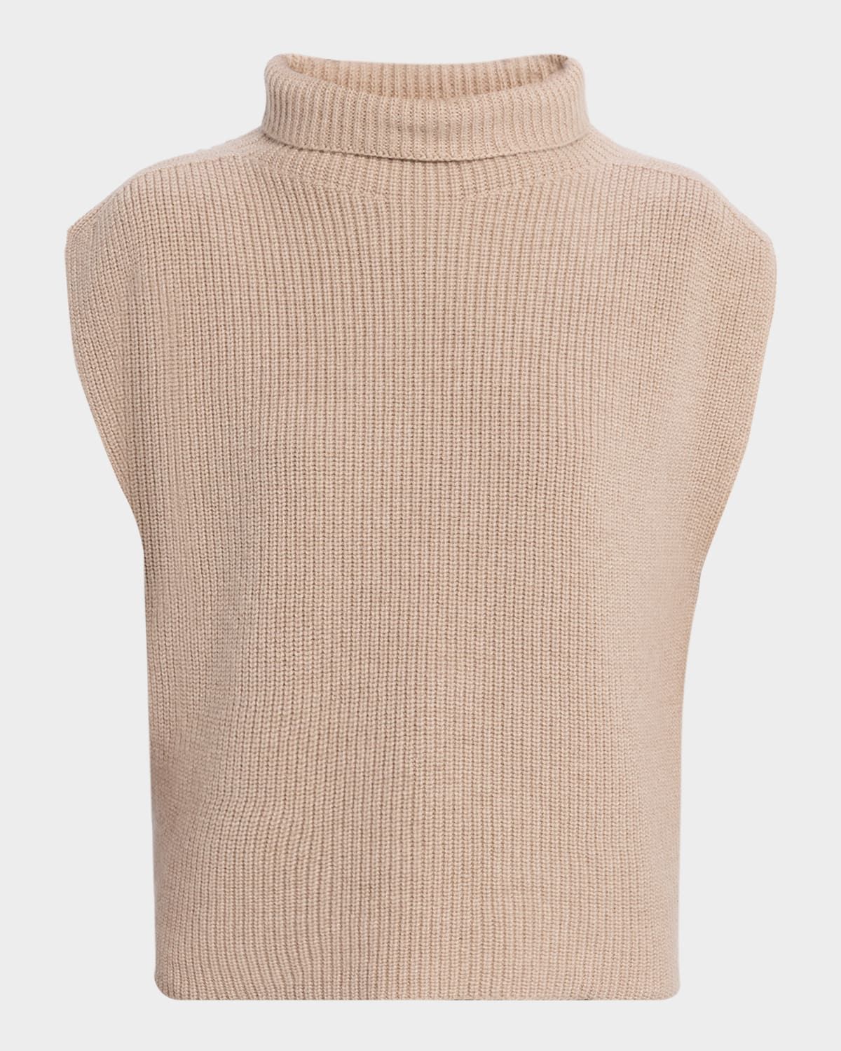 Cashmere Funnel-Neck Vest
