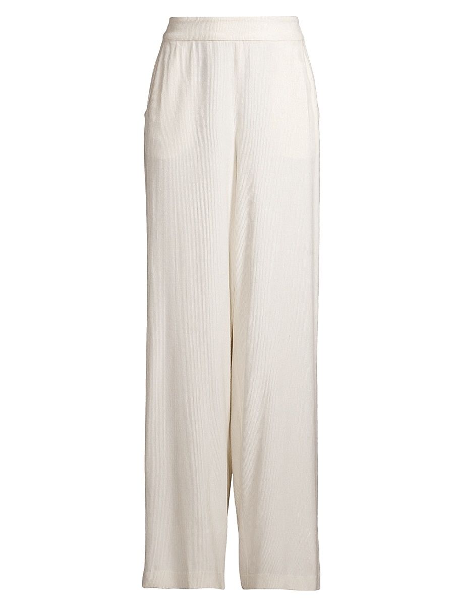Women's Hunter Corduroy Wide-Leg Pants - Ivory - Size XL