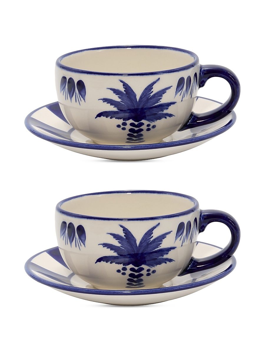 Katios Coffee 4-Piece Cup & Saucer Set - Deep Navy