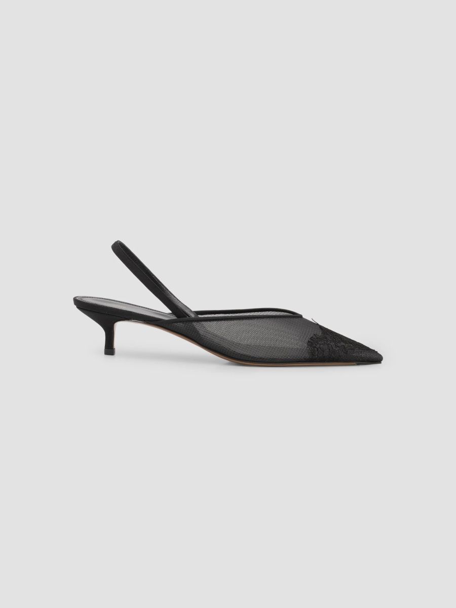 Neous Women's Irena 40MM Lace Slingback Pumps - Black - Size 11