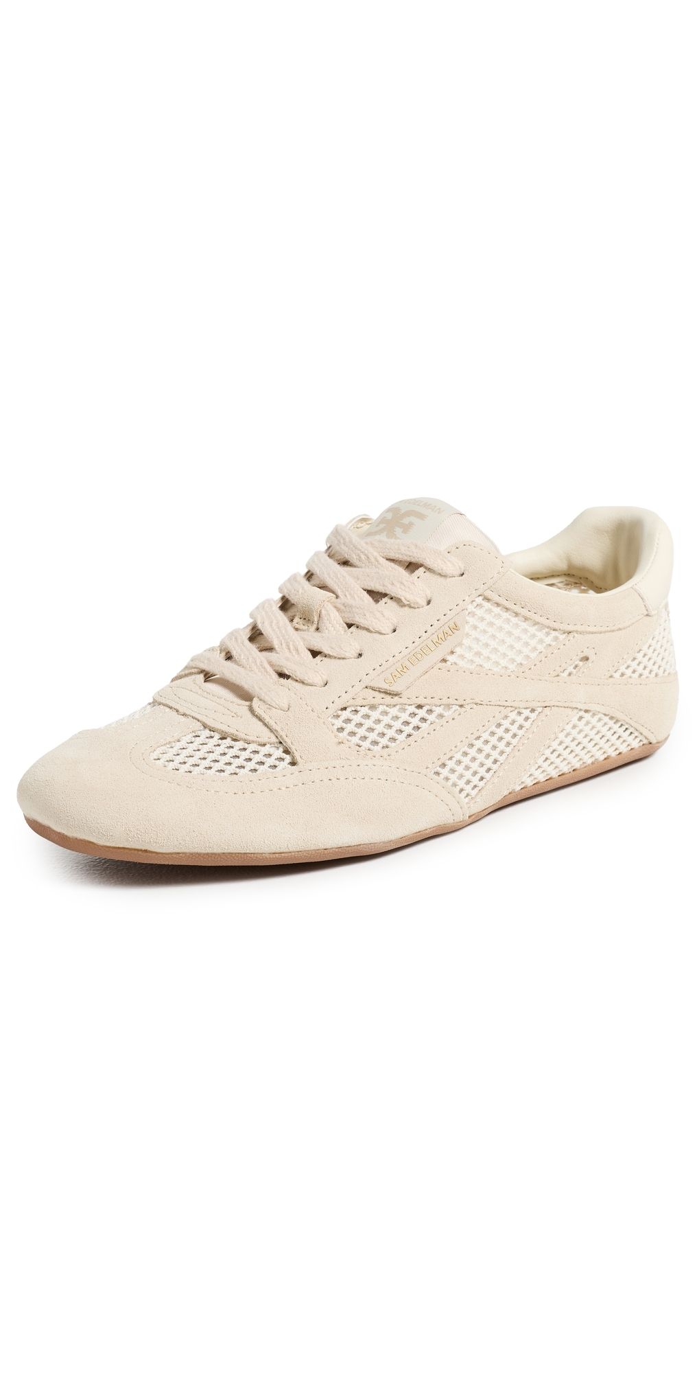 Sam Edelman Tobi Mesh Sneakers New Ecru/Modern Ivory Suede 9.5