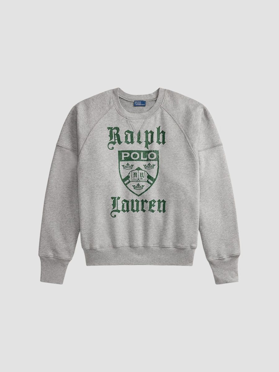 Polo Ralph Lauren Women's Cotton-Blend Crewneck Sweatshirt - League Heather - Size XS