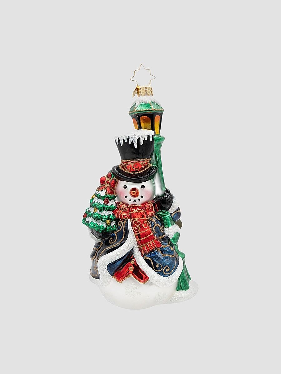The Holiday Gentlemen Glass Snowman Ornament
