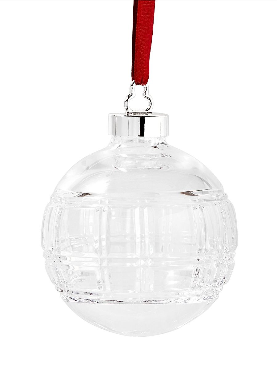 Hudson Plaid Ornament - Clear