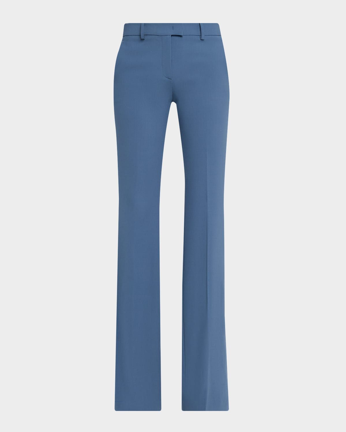Haylee Flare-Leg Stretch Wool Trousers