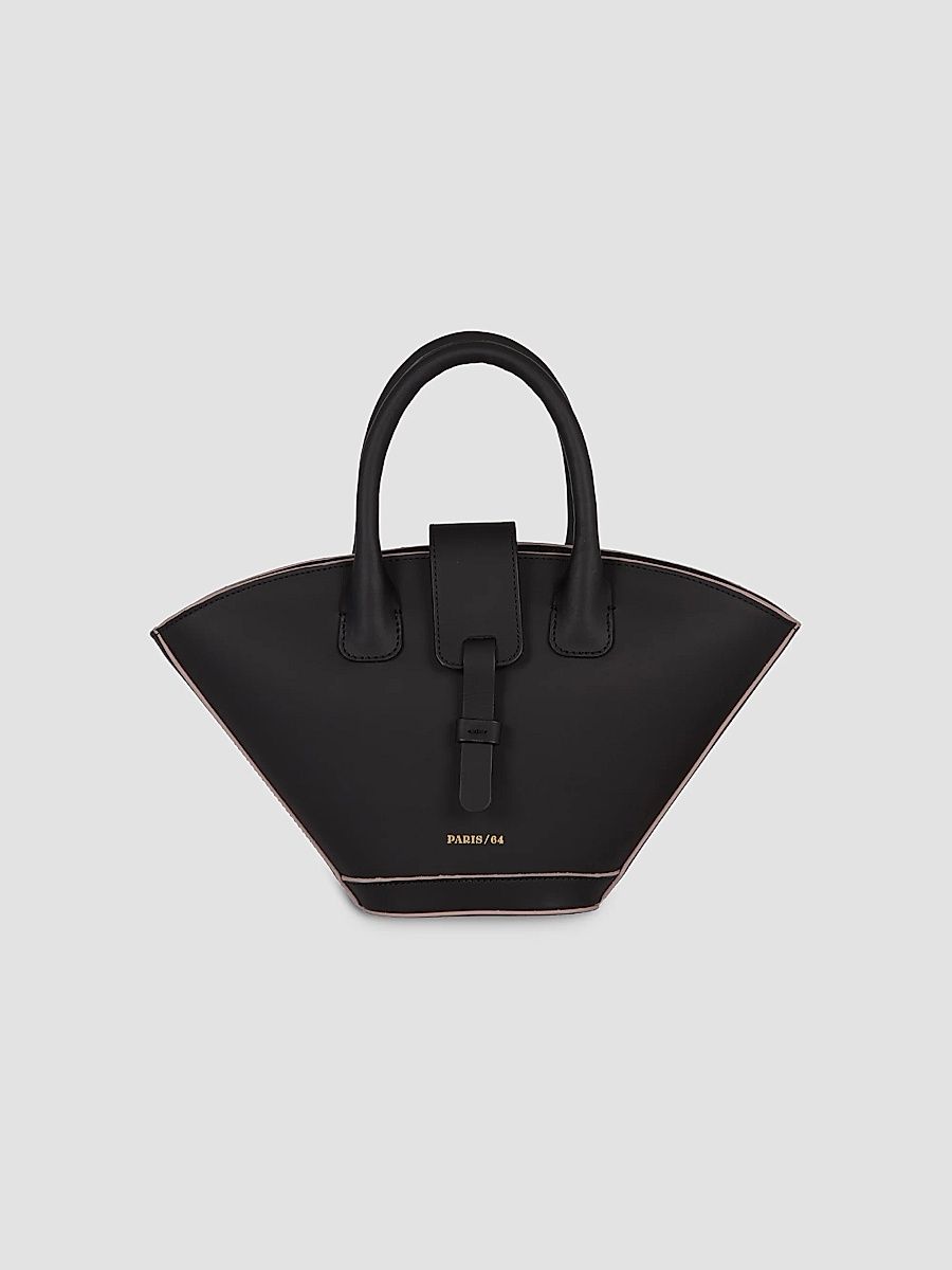 Women's Lumière Mini Leather Top Handle Bag - Black