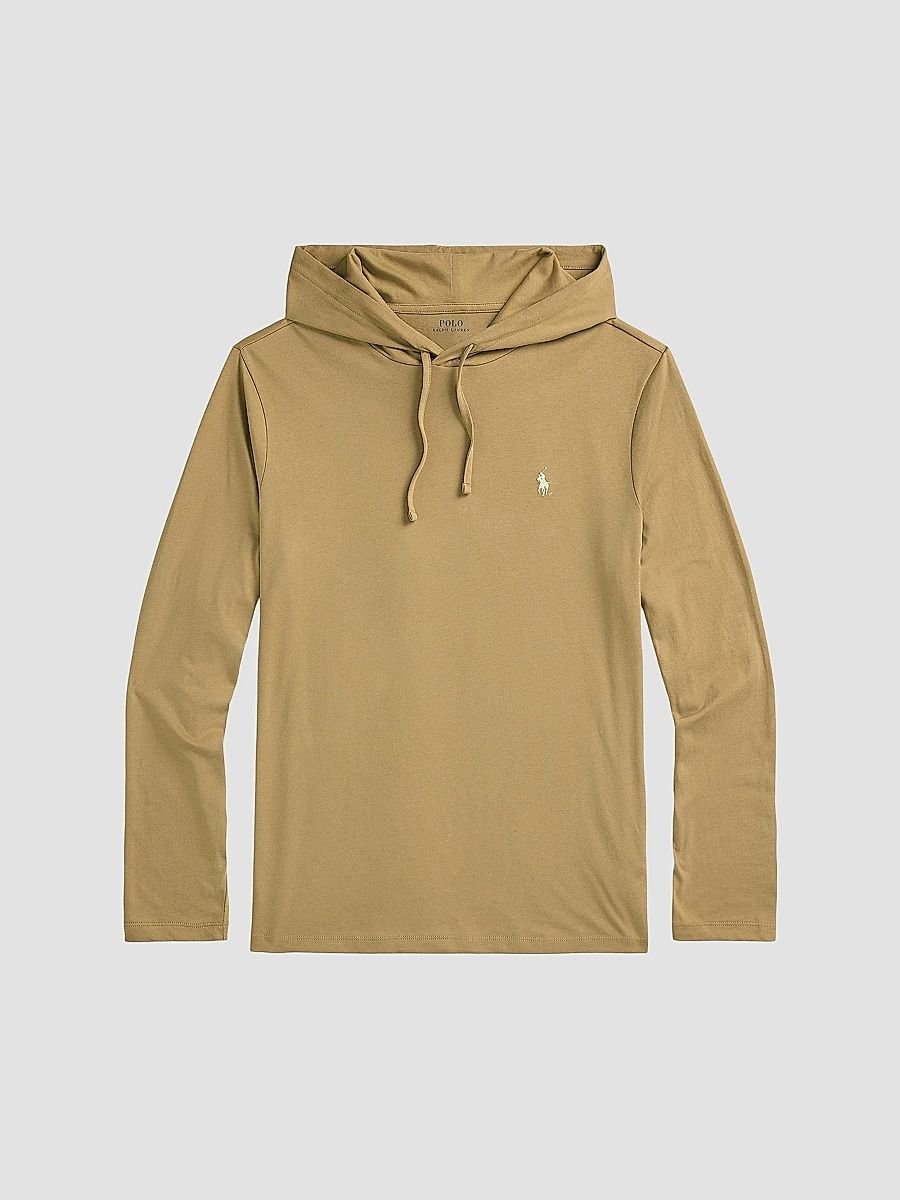 Men's Jersey Hooded T-Shirt - Cafe Tan - Size XXL