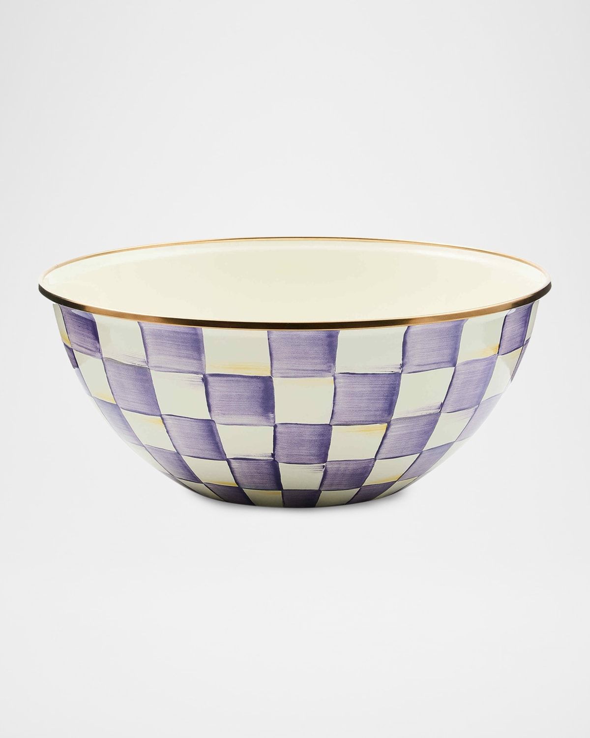 Violet Check Large Everyday Bowl
