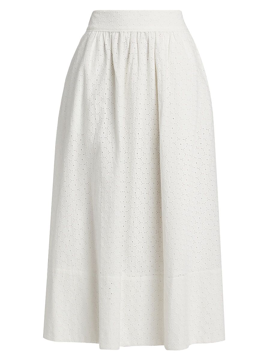 Women's Ojai Cotton Midi Skirt - White - Size 6