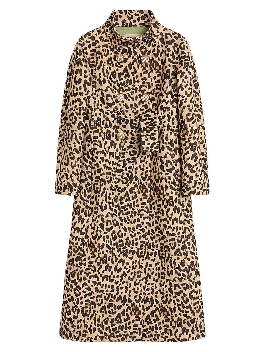 Women's Cloth Coat in Animalier Print - Animal Print - Size 6