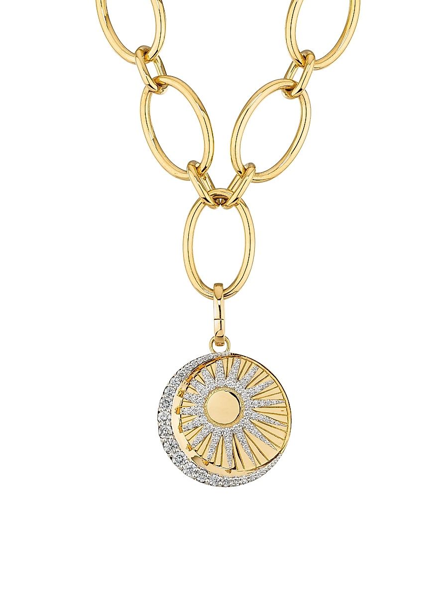 Women's Balance 18K Yellow Gold Medium Oval Chain Necklace - Yellowgold