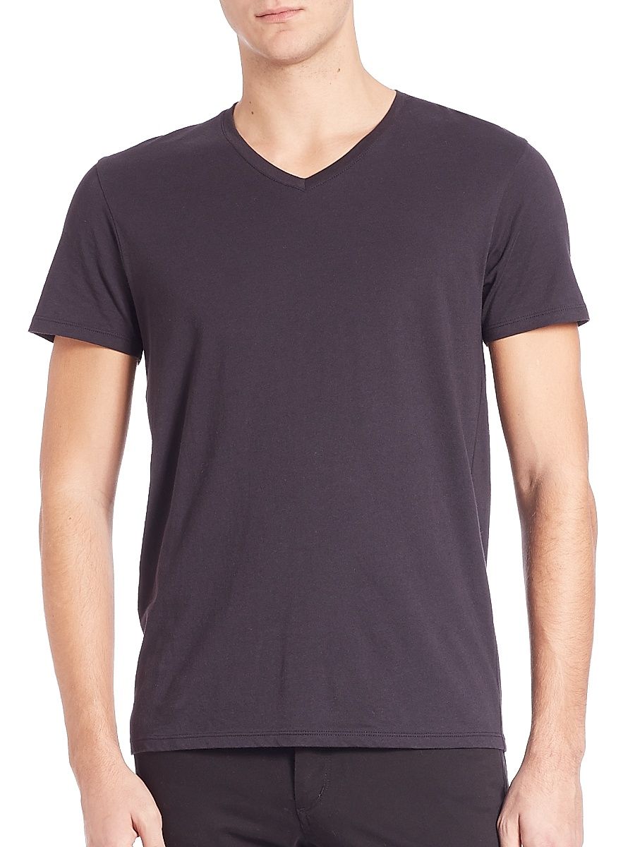Men's Short-Sleeve V-Neck T-Shirt - Black - Size XXL