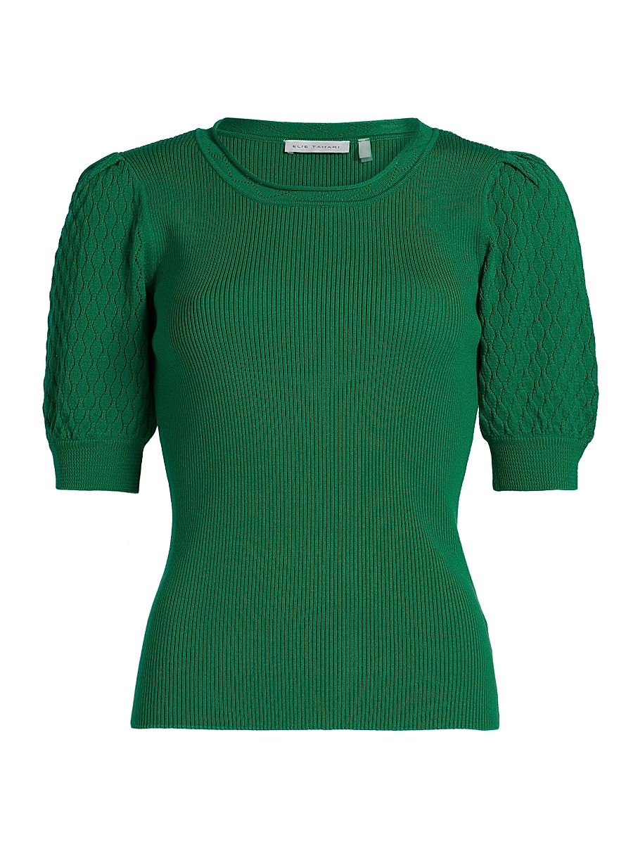 Women's The Nika Crewneck Knit Top - Jade - Size XL