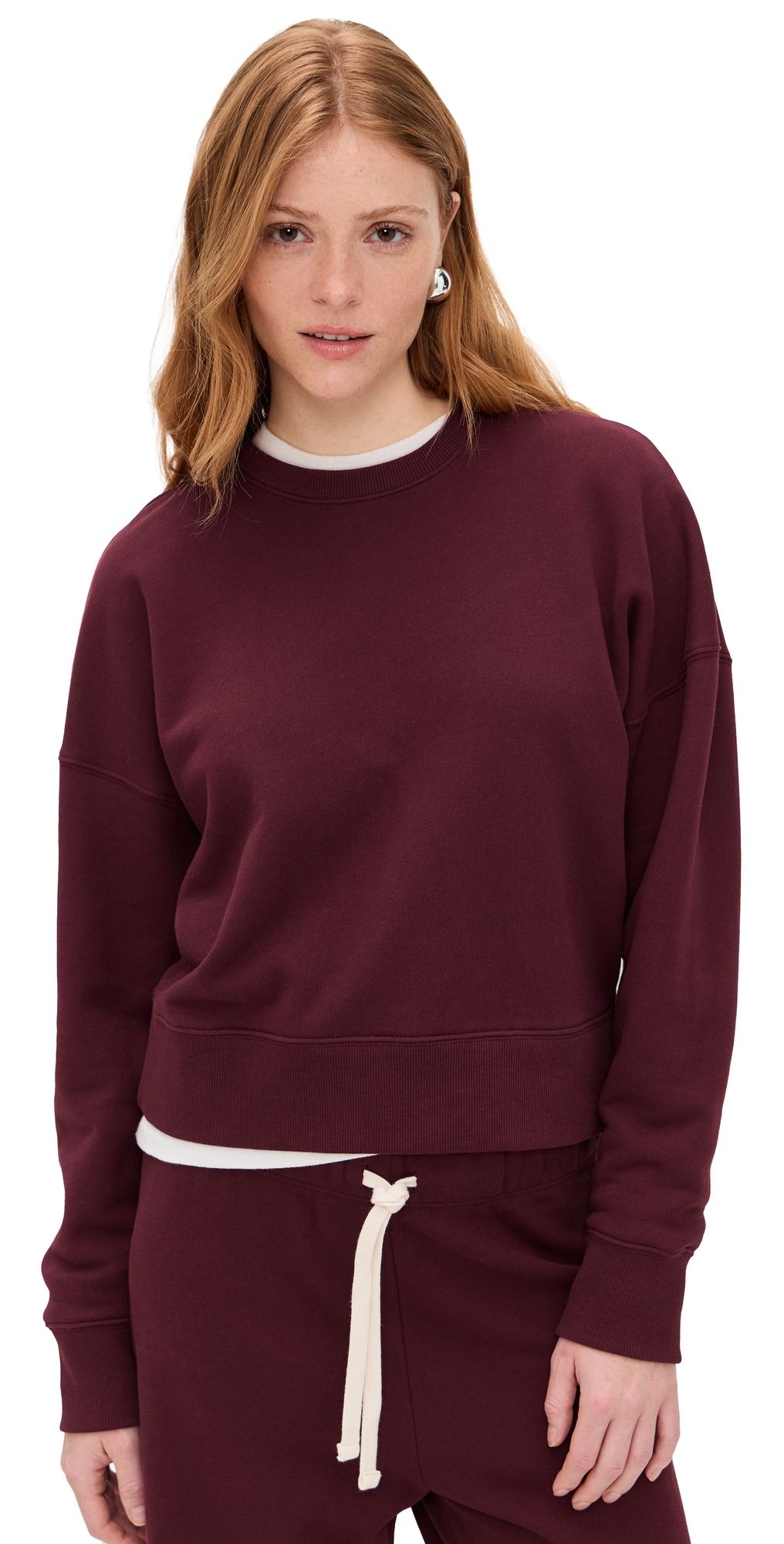 Sold Out NYC The Everyday Sweatshirt in Wine Wine L