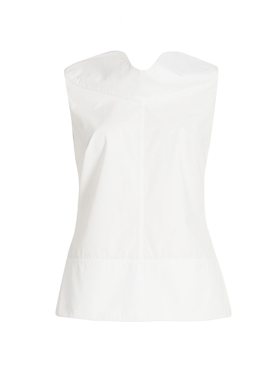 Women's The Bowie Draped Collar Top - White - Size 8