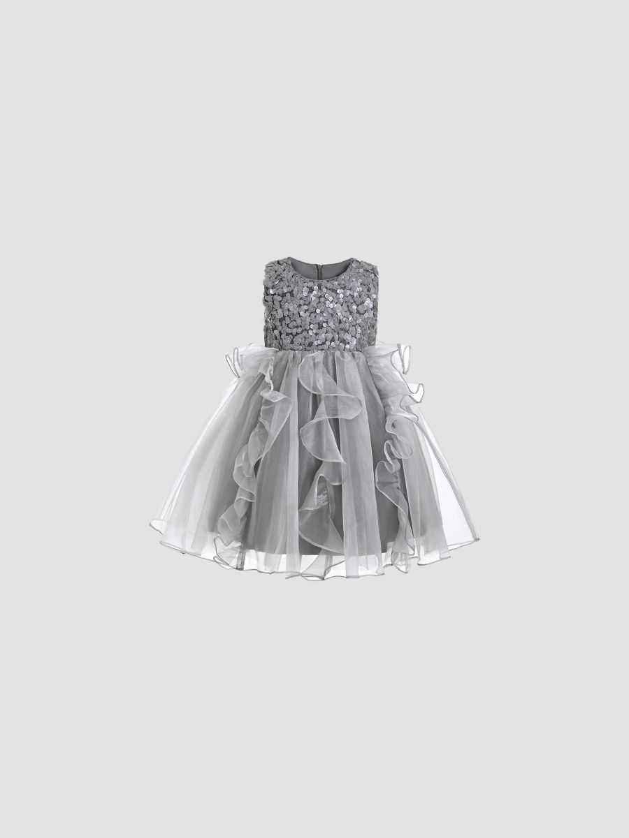 Tulleen Girl's Little Girl's & Girl's Leonora Dress - Grey - Size 9