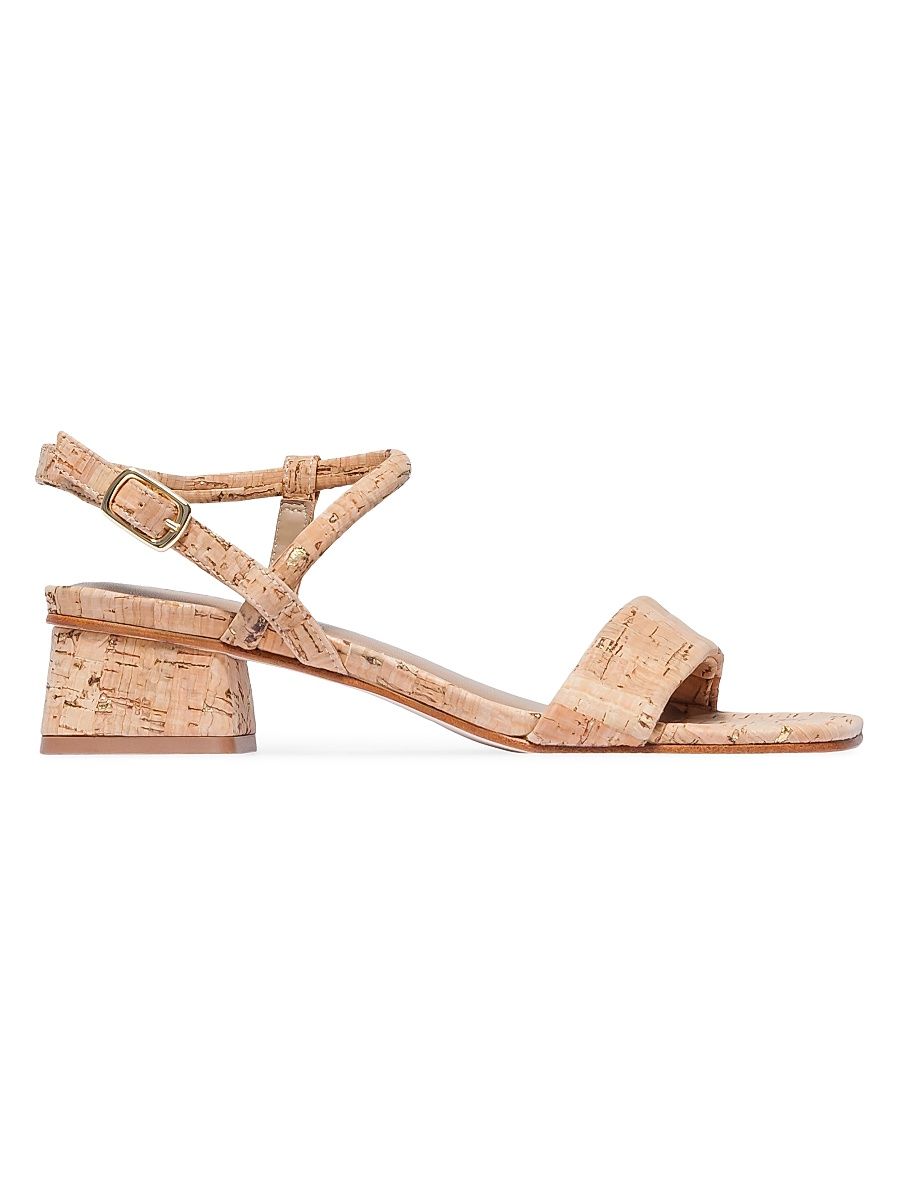 Women's Josei Low Heel Sandals - Cork Gold Fleck - Size 11