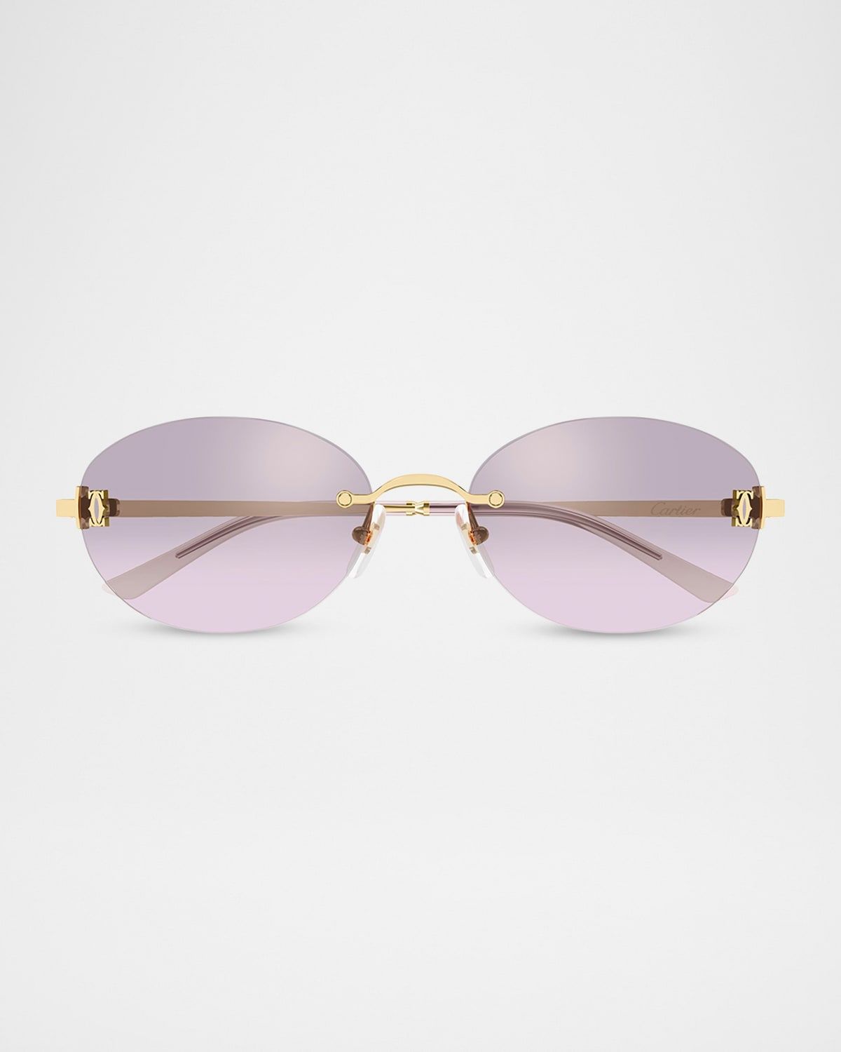 54mm Metal Oval Sunglasses