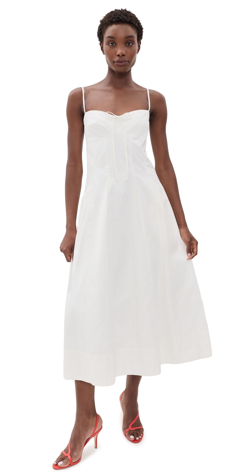 SEROYA Mirelle Midi Dress White XS