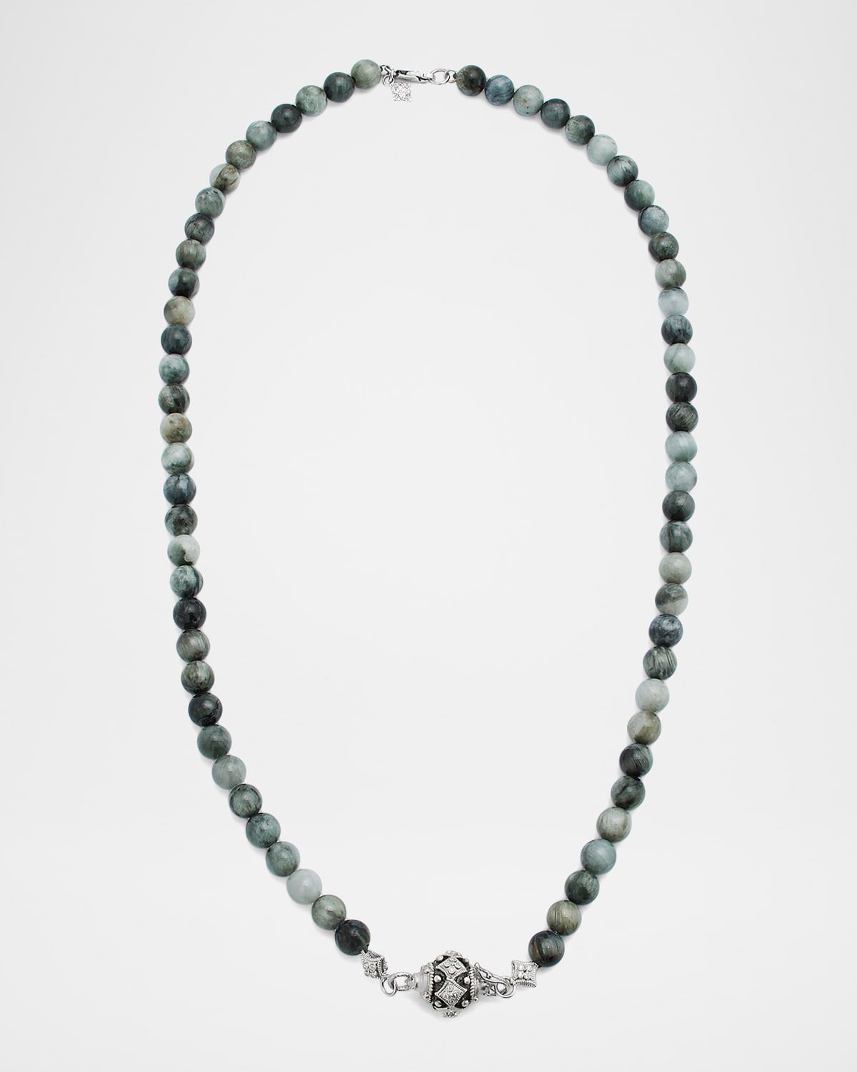 Men & apos;s Eagle Eye Beaded Necklace w/ Diamonds