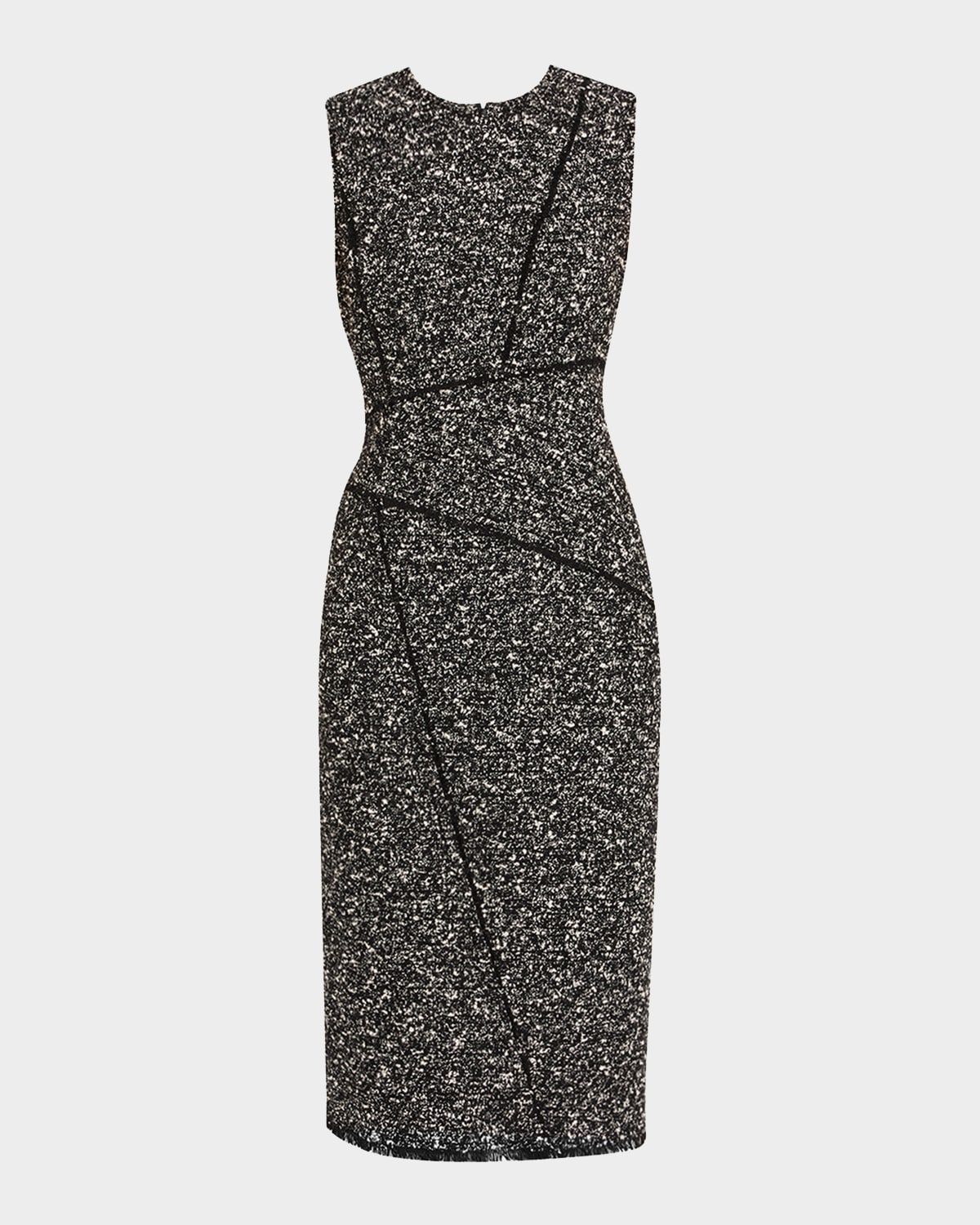 Sleeveless Boucle Wool-Cotton Dress