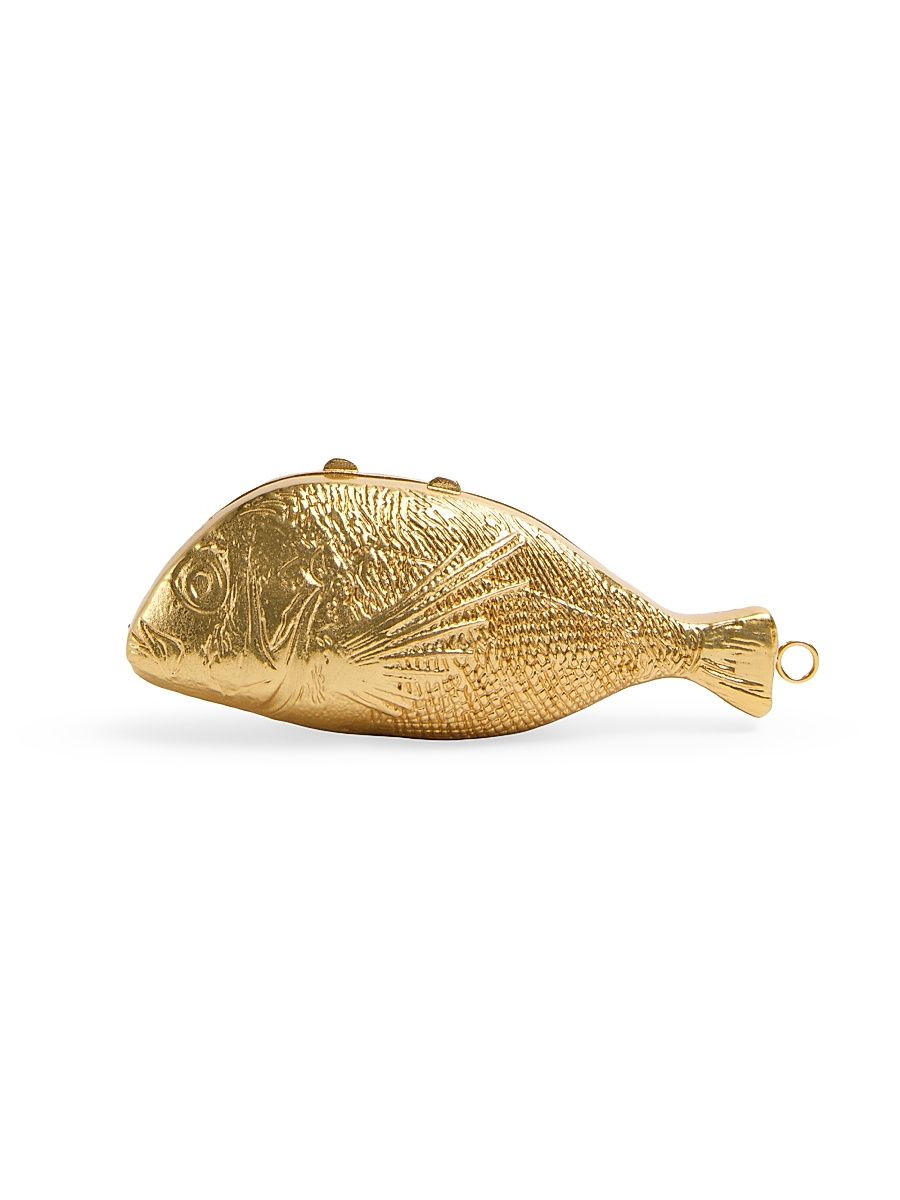 Women's Splash Fish-Shaped Minaudière - Gold