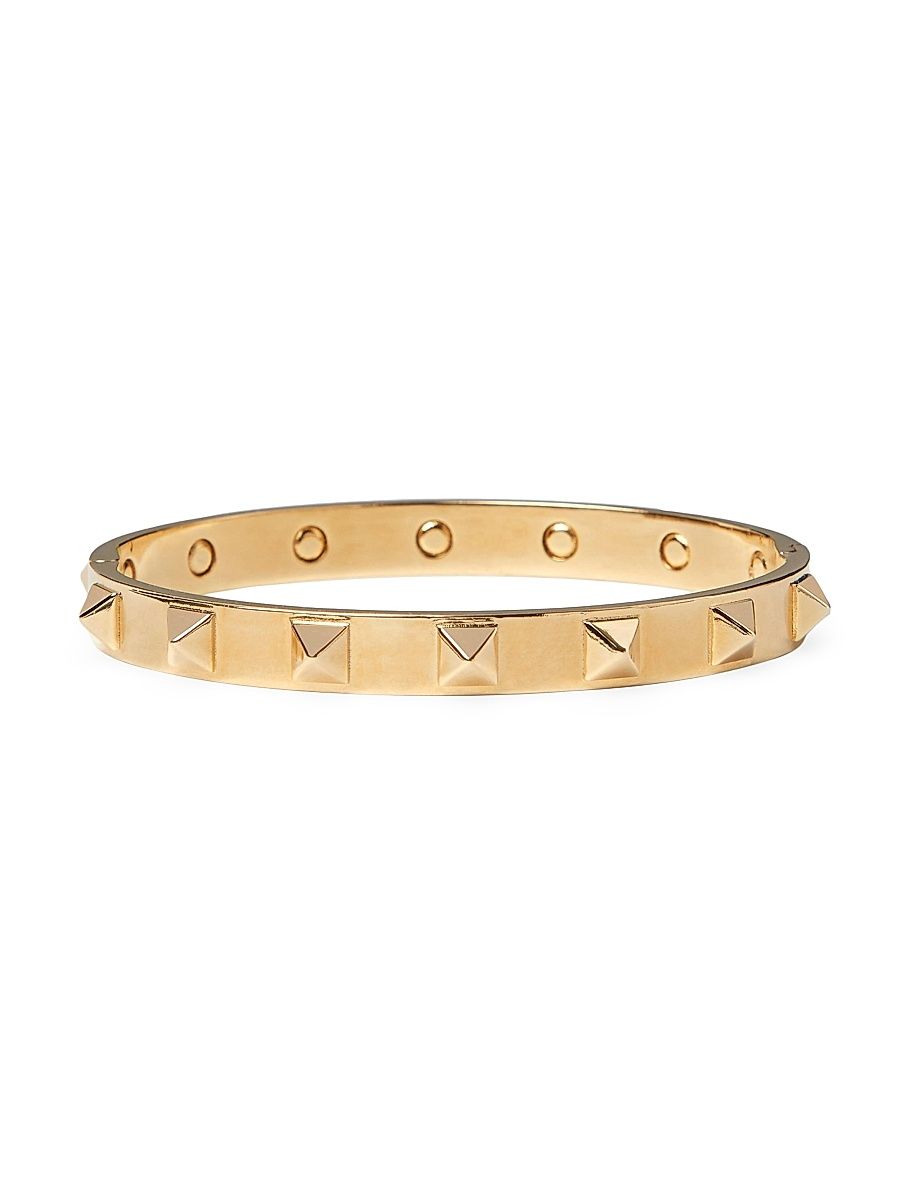Women's Rockstud Metal Bangle Bracelet - Gold - Size Small