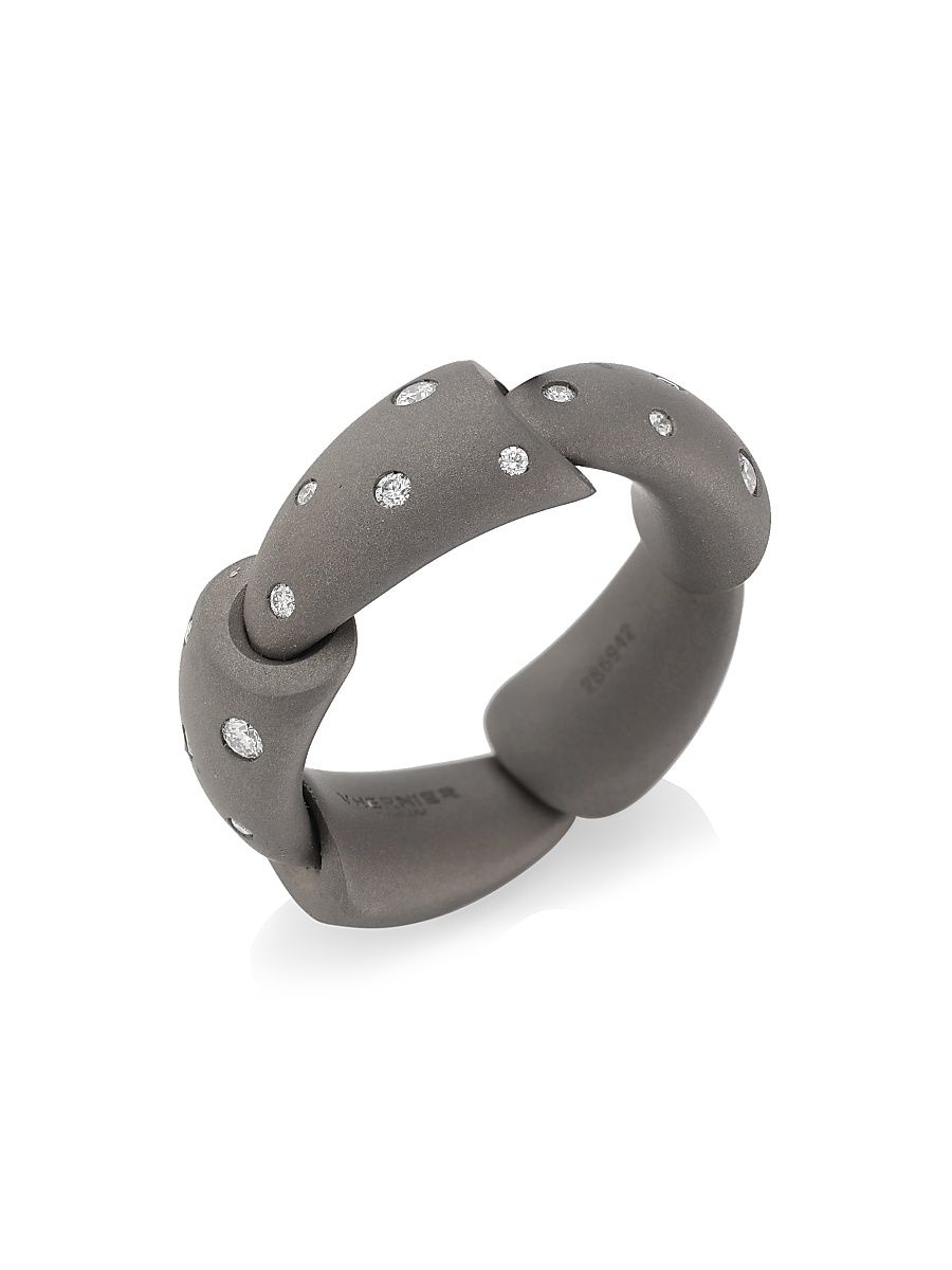 Women's Calla Titanium & Diamond Ring - Titanium - Size 6.25