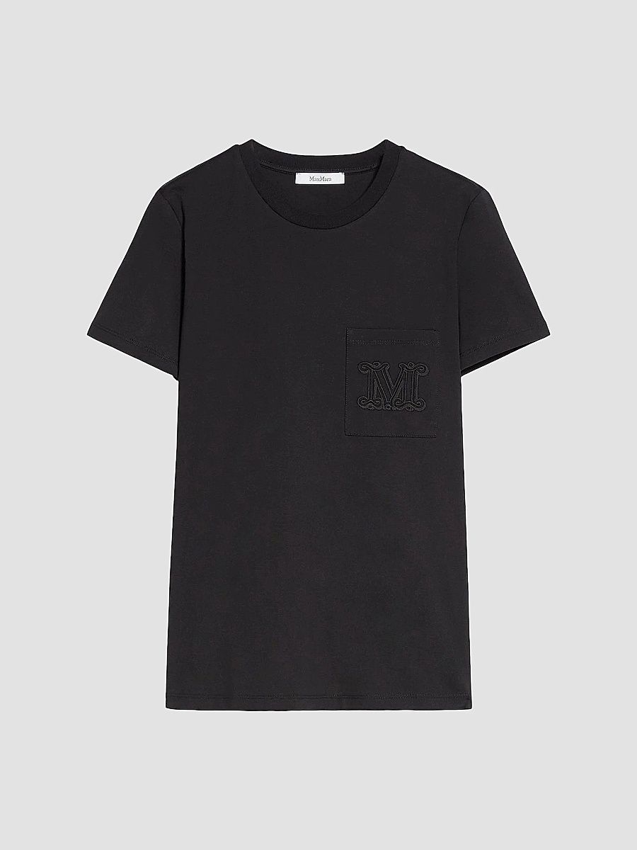 Max Mara Women's Cotton Jersey T Shirt - Black - Size Medium