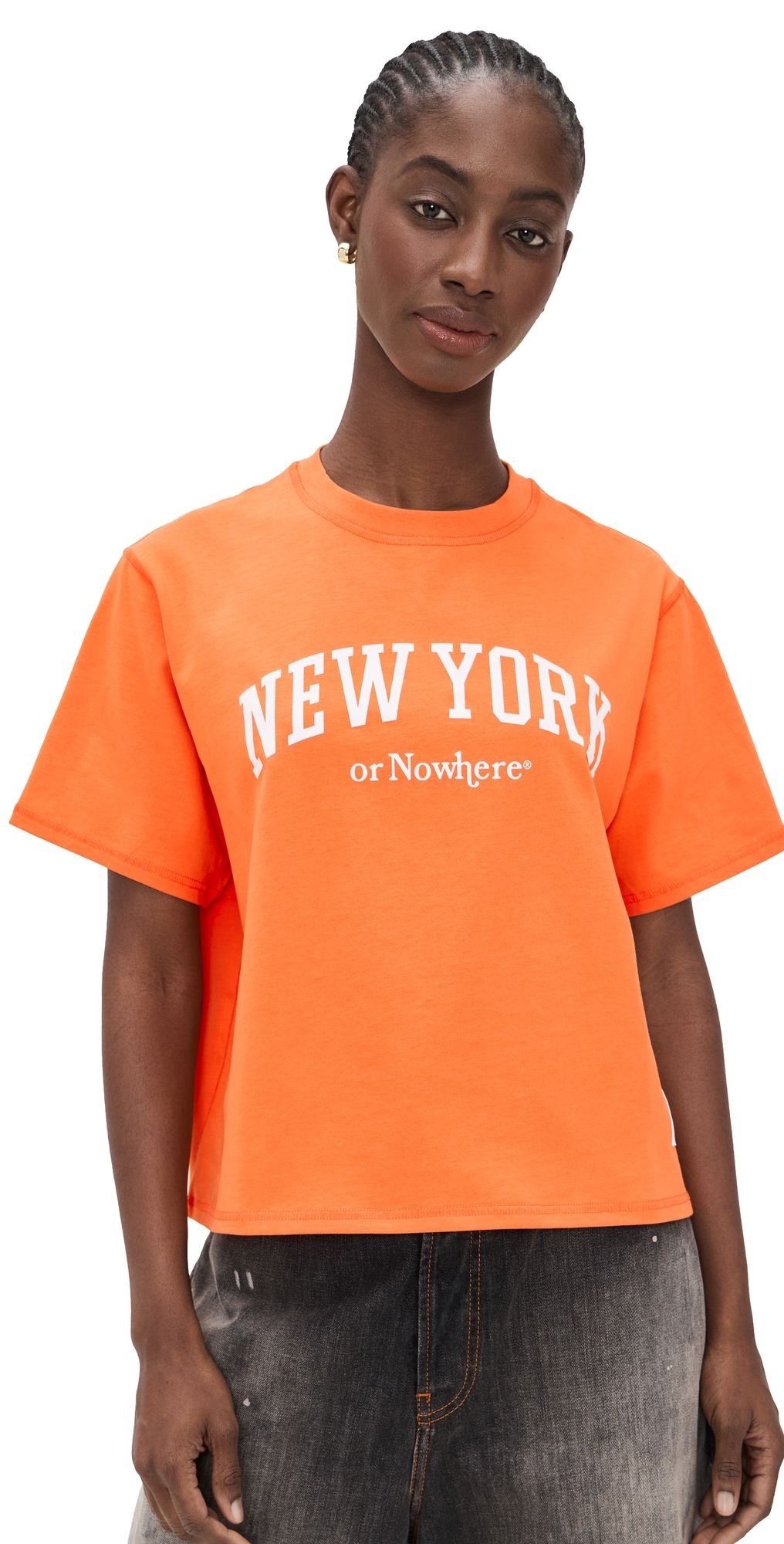 New York or Nowhere Knicks Alumni Relaxed T-Shirt Orange Garment Dyed L