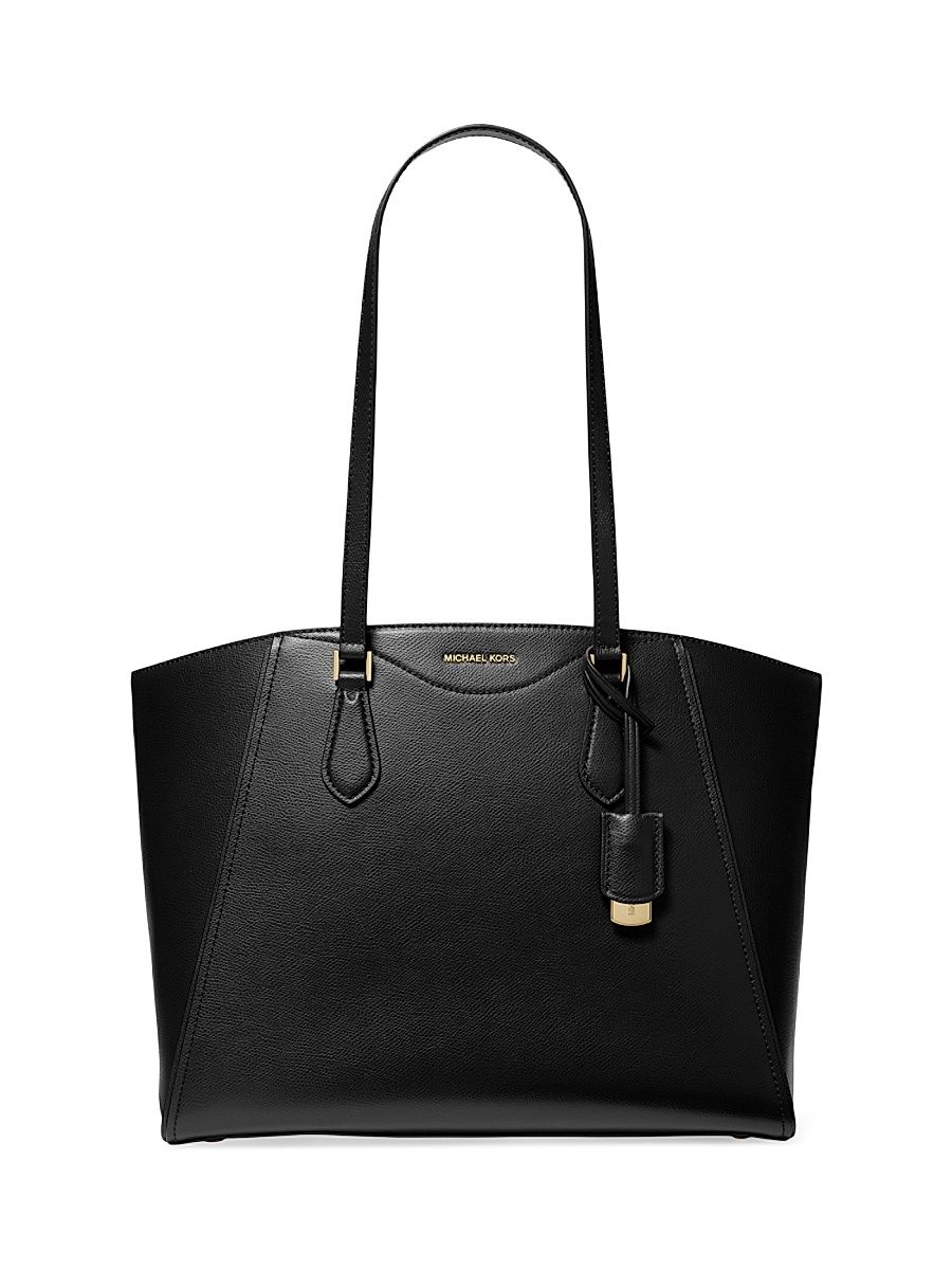Women's Taryn Large Leather Tote Bag - Black