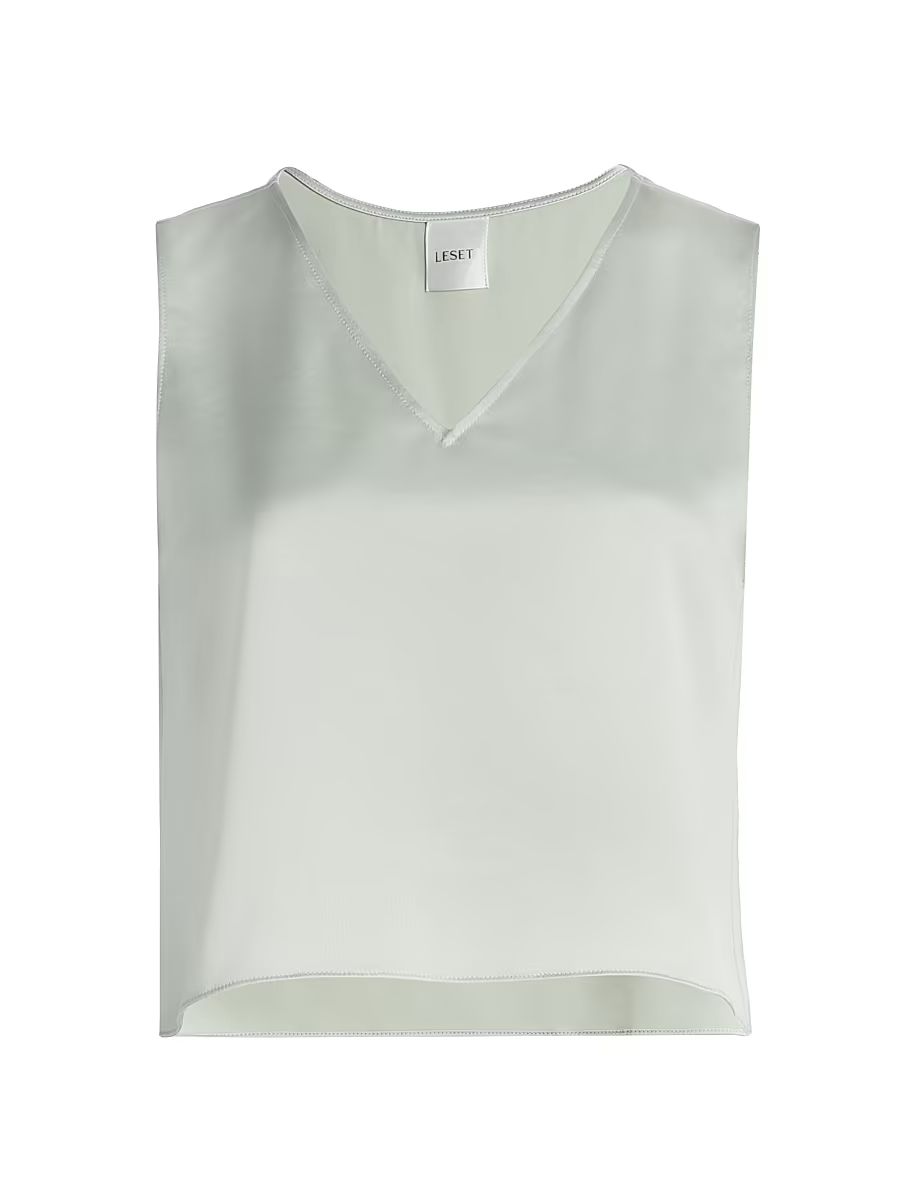 Women's Barb Satin Crop Top - Watercress - Size Large