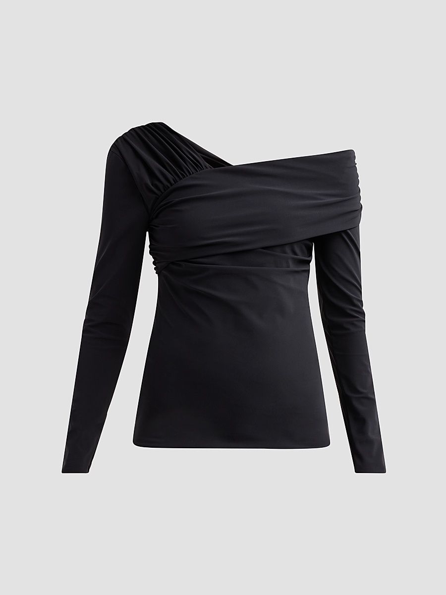 Women's Addey Off-The-Shoulder Top - Black - Size 2