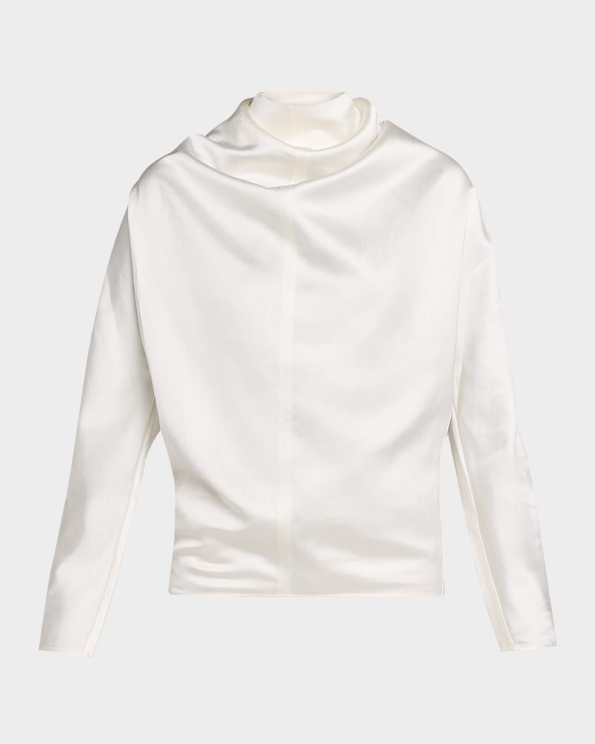 Cowl-Neck Organza Blouse