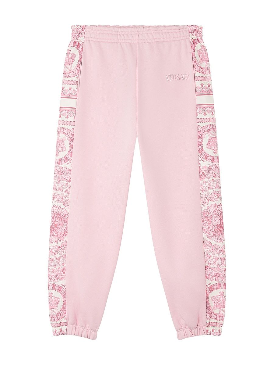 Little Girl's & Girl's Barocco Foulard Fleece Sweatpants - Pink Ivory - Size 8