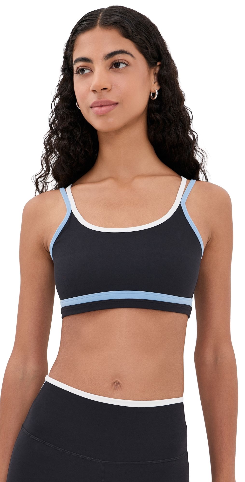 Splits59 Eva Rigor Double Strap Bra Black/Skylight S