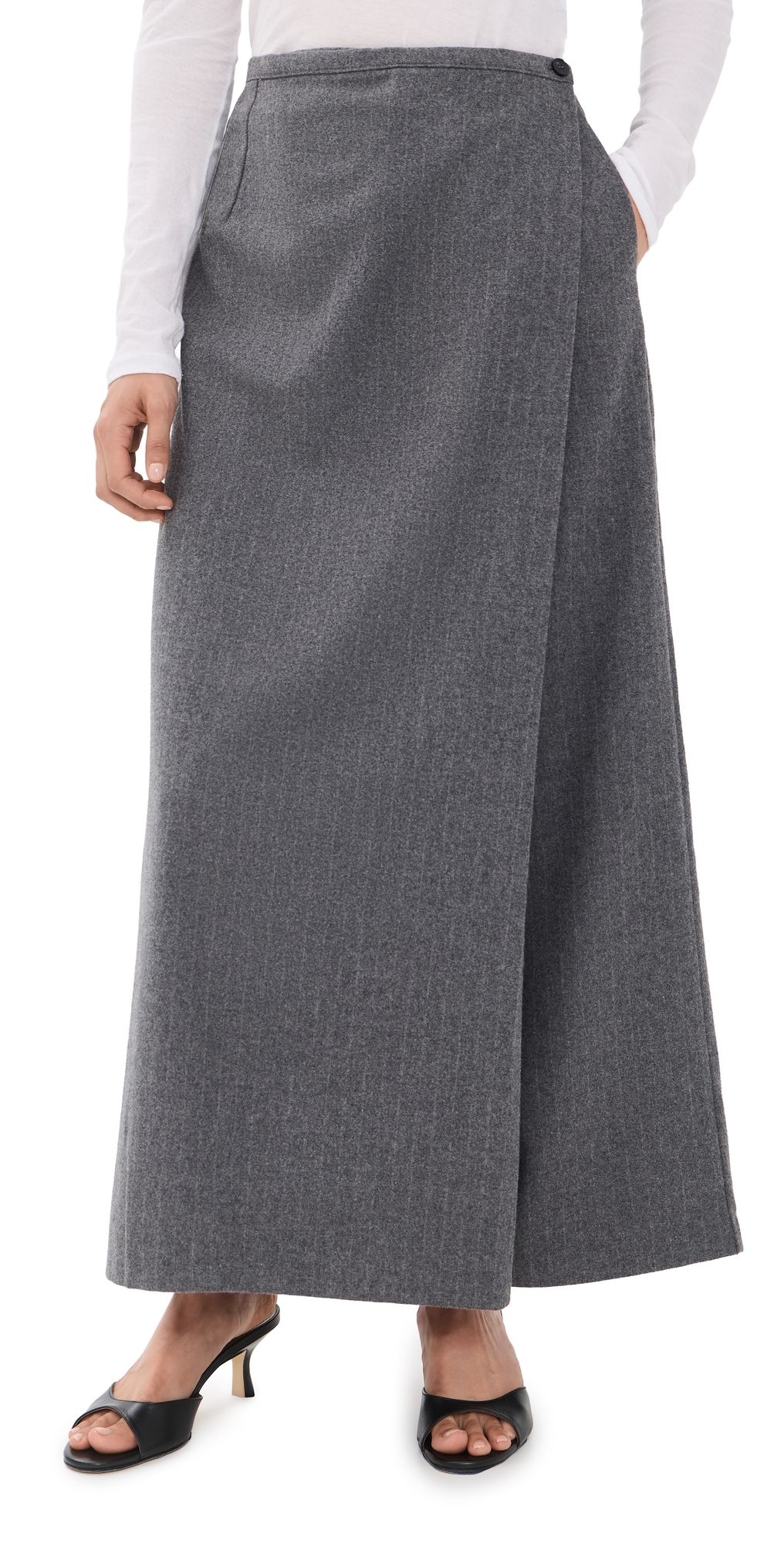 Source Unknown Herman Wrap Trousers Charcoal M