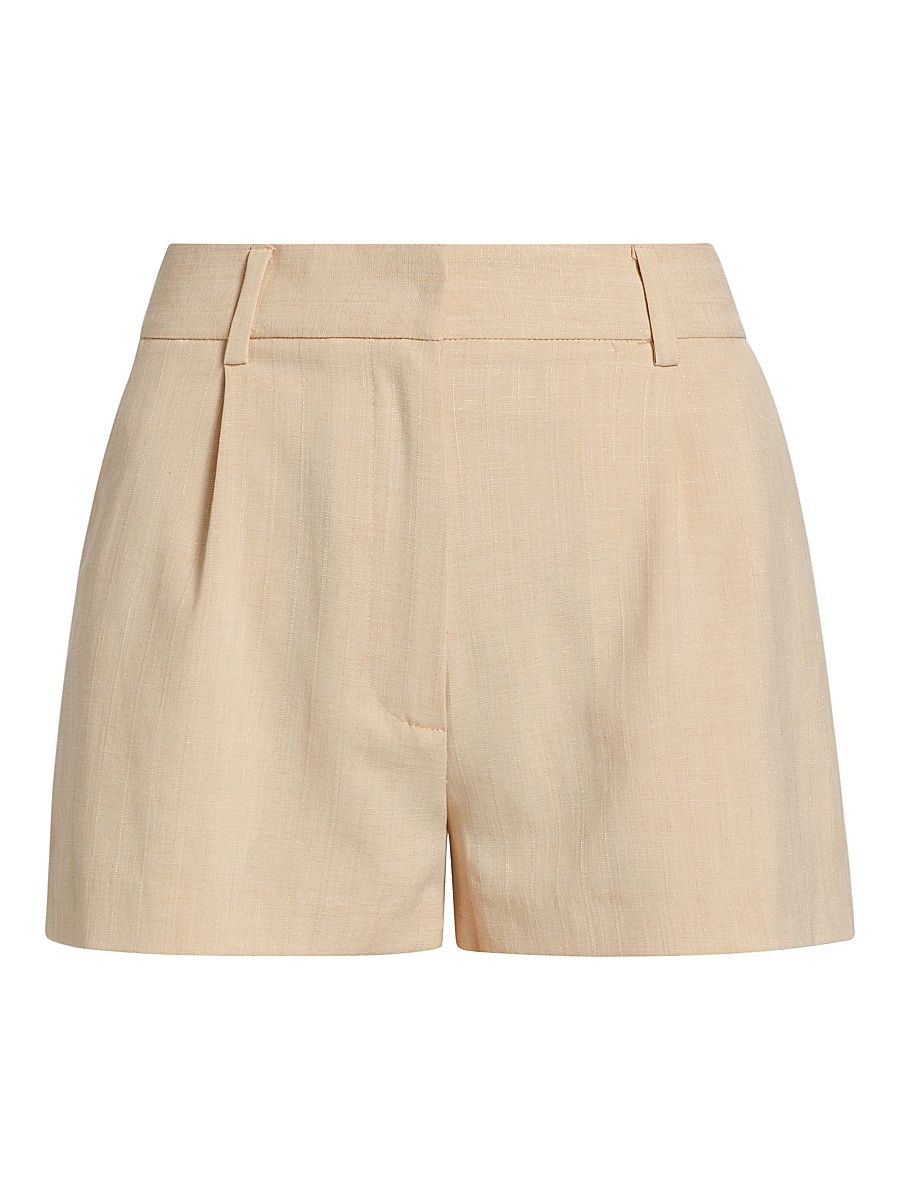 Women's Mallory High-Rise Tailored Shorts - Tan - Size 14