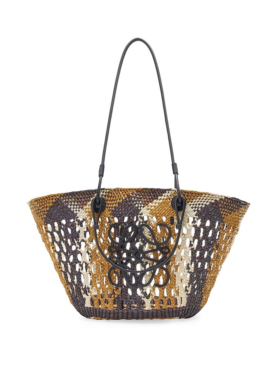 Women's LOEWE x Paula's Ibiza Medium Anagram Basket Bag - Chocolate Ochre