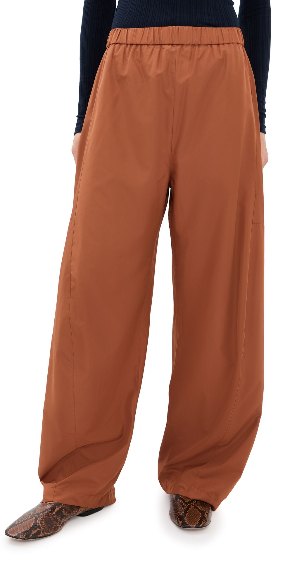 Tibi Italian Sport Winslow Pants Cocoa Powder XXS