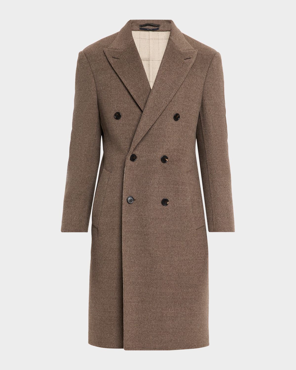 Men & apos;s Merino Wool Double Face Top Coat