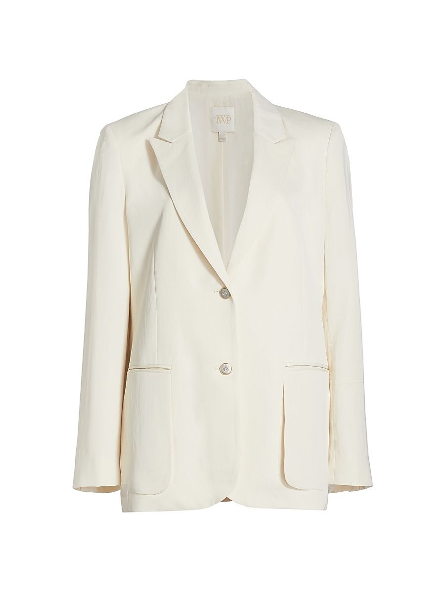Women's Sweet Pea Linen-Blend Blazer - Bone - Size Medium